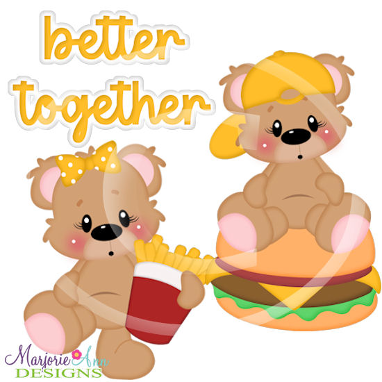 Benny & Belinda Better Together-Burger & Fries SVG Cutting Files - Click Image to Close